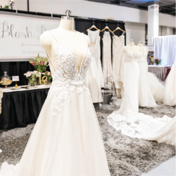 Blush Bridal Gown Display